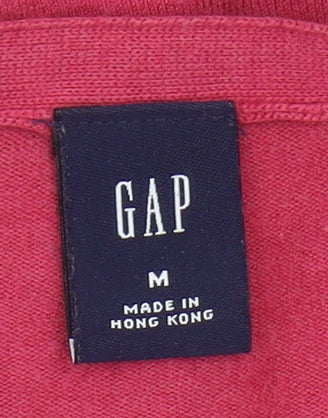 Gap Women's Pink Cardigan M Collared Long Sleeve