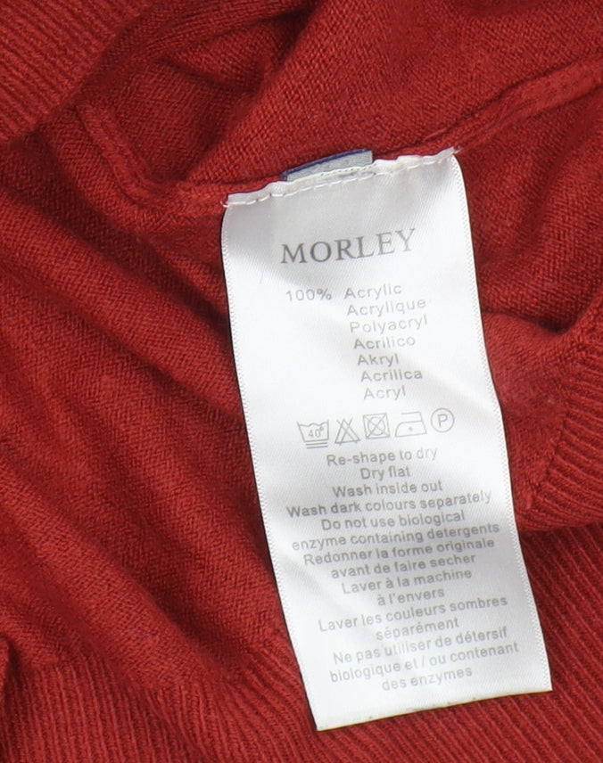 Morley Men's Red V-Neck Pullover Jumper 2XL