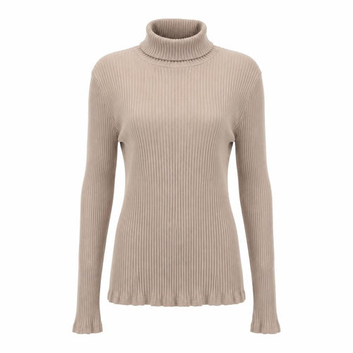 ASOS Women's Beige High Neck Knit Blouse XL Casual