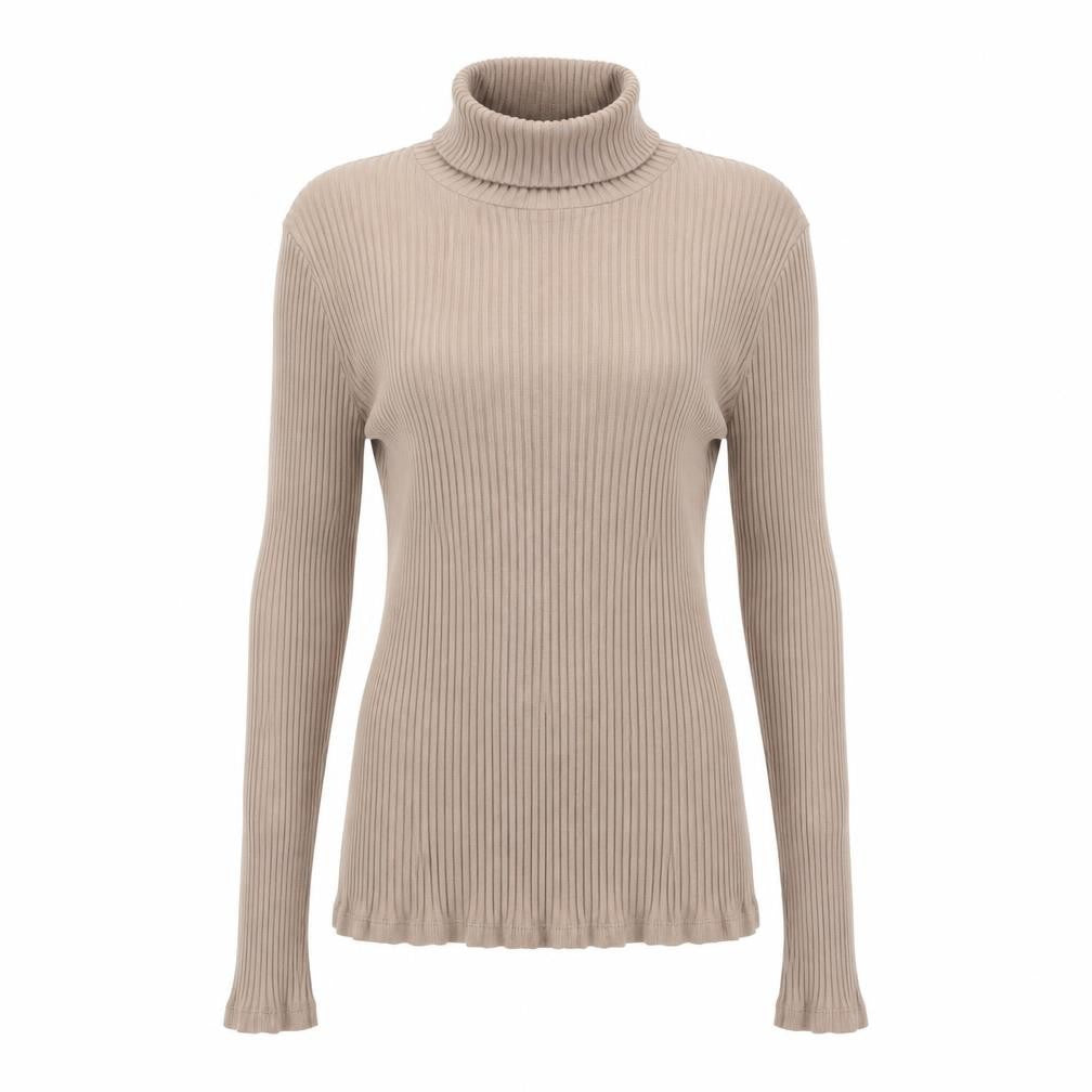 ASOS Women's Beige High Neck Knit Blouse XL Casual
