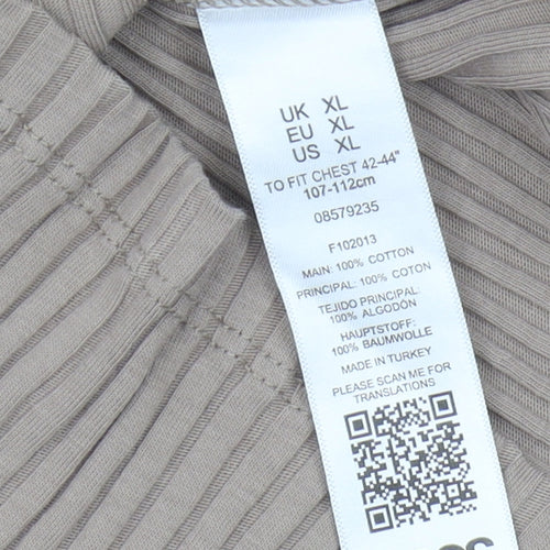 ASOS Women's Beige High Neck Knit Blouse XL Casual