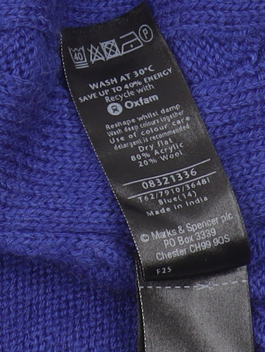 Marks and Spencer Women's Blue Cardigan Size 14