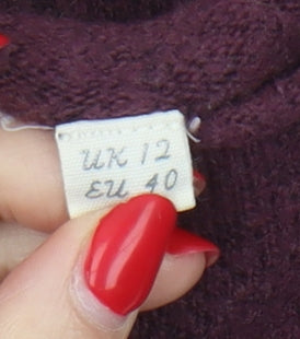 White Stuff Women's Purple Pullover Jumper - Size 12