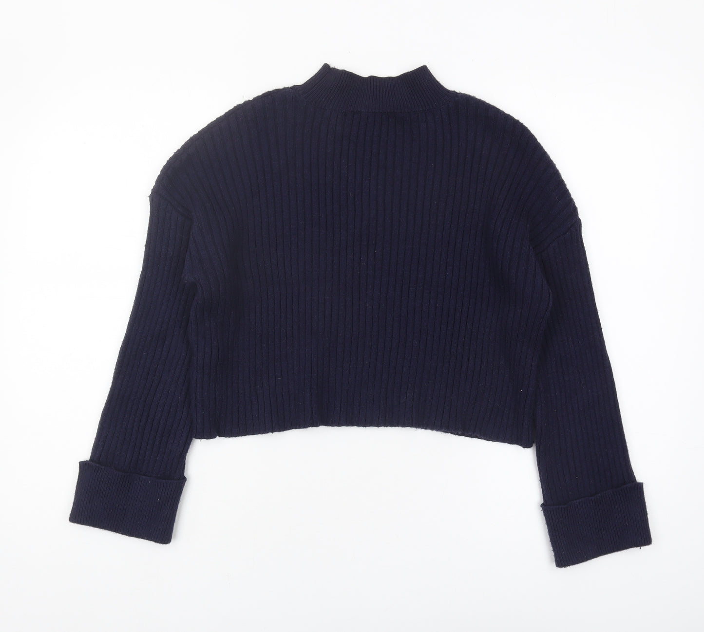 New Look Women's Blue Mock Neck Pullover Jumper M