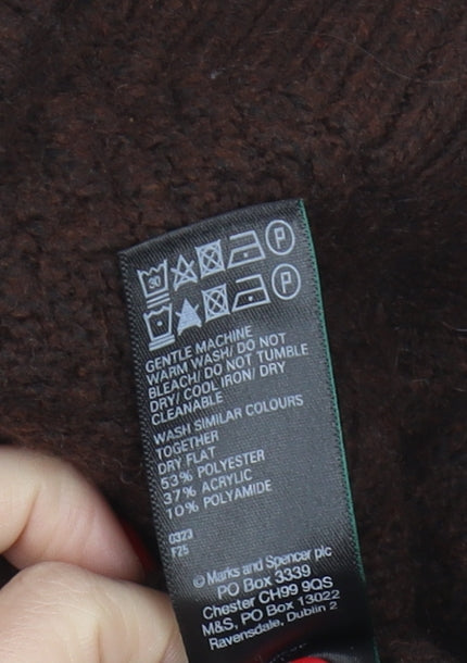 Marks and Spencer Women's Brown V-Neck Knit Vest M