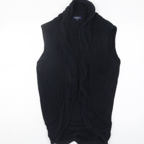 Maine New England Women's Black Vest Cotton Knit Size 18