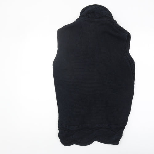Maine New England Women's Black Vest Cotton Knit Size 18