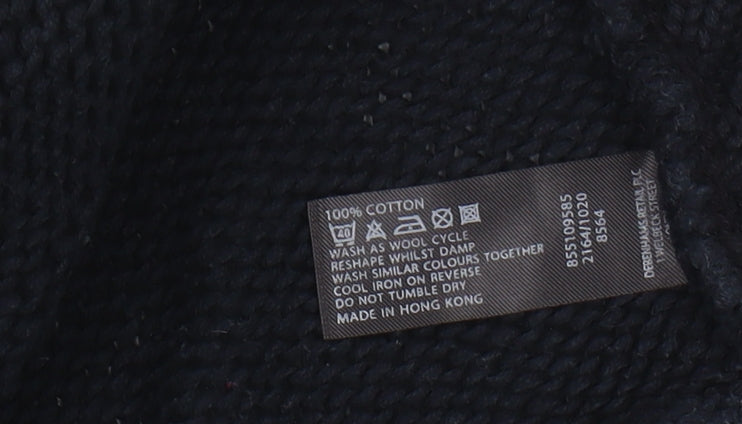 Maine New England Women's Black Vest Cotton Knit Size 18