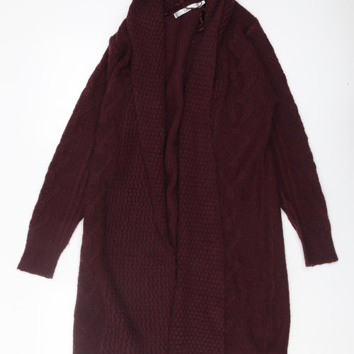 Isle Women's Red Cable-Knit Cardigan Size S