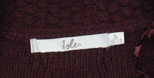 Isle Women's Red Cable-Knit Cardigan Size S