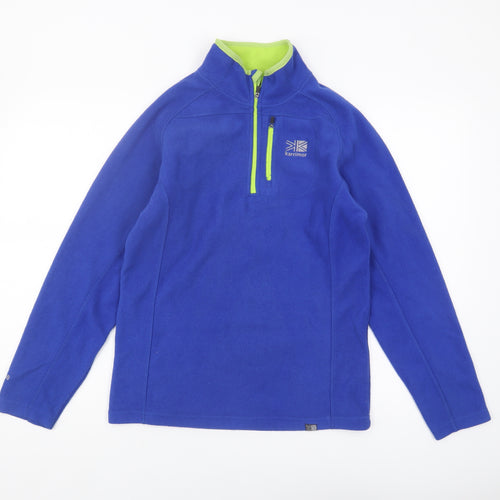 Karrimor Boys Blue Fleece Sweatshirt, 13 Years, Zip Style