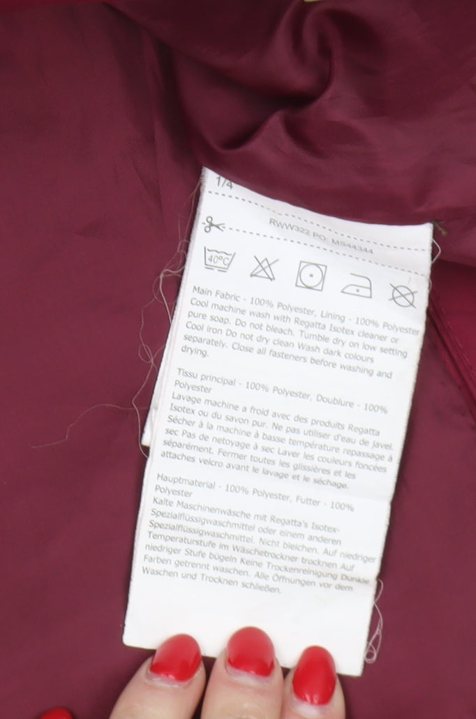 Regatta Women's Red Hooded Jacket Size 14 Casual