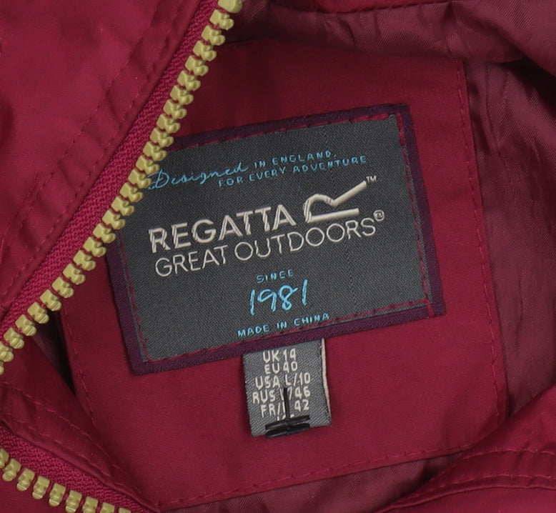 Regatta Women's Red Hooded Jacket Size 14 Casual