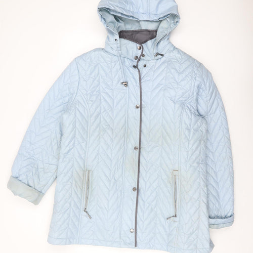 Anna Rose Women's Blue Quilted Jacket XL