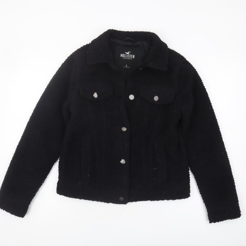 Hollister Women's Black Faux Fur Jacket S
