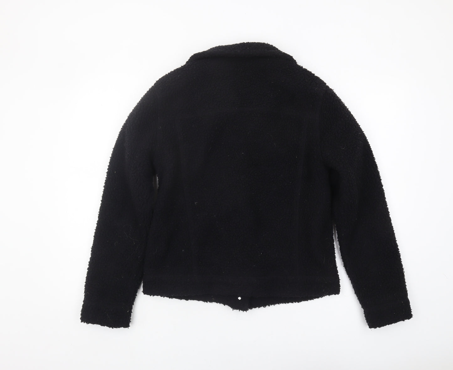 Hollister Women's Black Faux Fur Jacket S