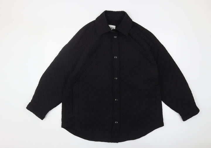 Zara Men's Black Quilted Jacket M - Casual Style