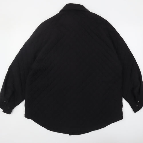 Zara Men's Black Quilted Jacket M - Casual Style