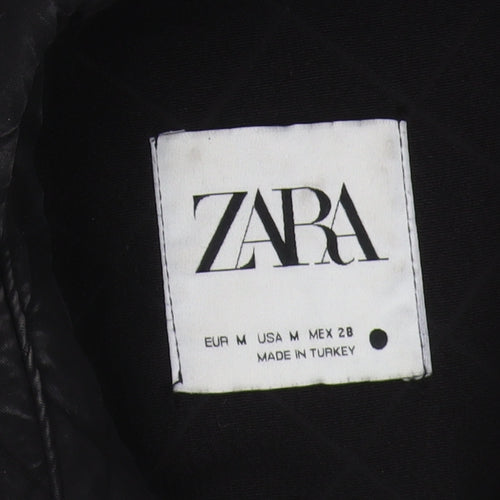 Zara Men's Black Quilted Jacket M - Casual Style