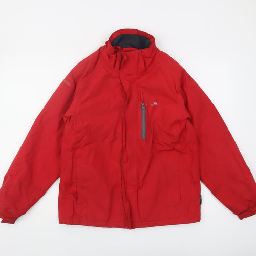 Trespass Boys Red Waterproof Rain Coat 11 Years - Winter Jacket