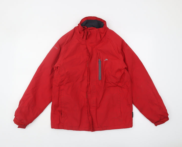 Trespass Boys Red Waterproof Rain Coat 11 Years - Winter Jacket