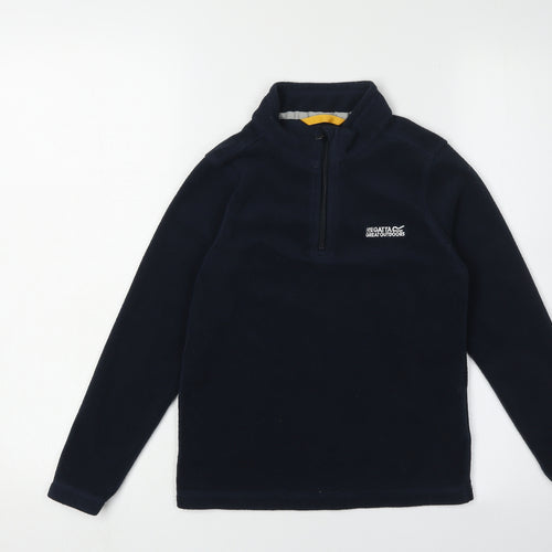 Regatta Boys Black Fleece Sweatshirt 10 Years 1/4 Zip