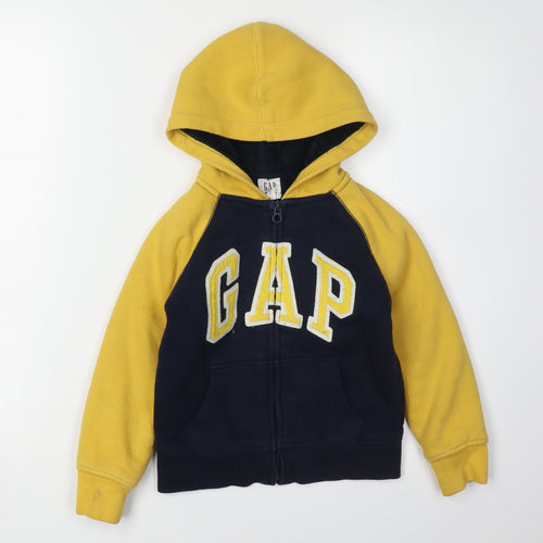 GAP Boys Yellow & Black Full Zip Hoodie 4-5 Years