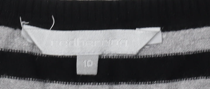 Red Herring Women's Black Striped Vest Jumper Size 10