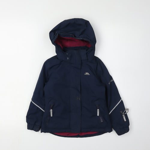 Trespass Girls Blue Rain Coat Jacket, 2-3 Years, Waterproof