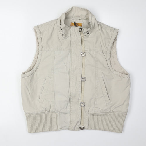 Alibi Women's Beige Waistcoat Size 16 Sleeveless Buttoned