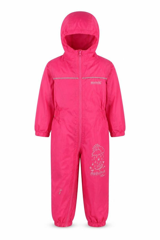 Regatta Girls Pink Hooded Jumpsuit 2-3 Years