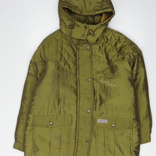 Step Ahead Girls Green Puffer Jacket, Hooded, 12-13 Years