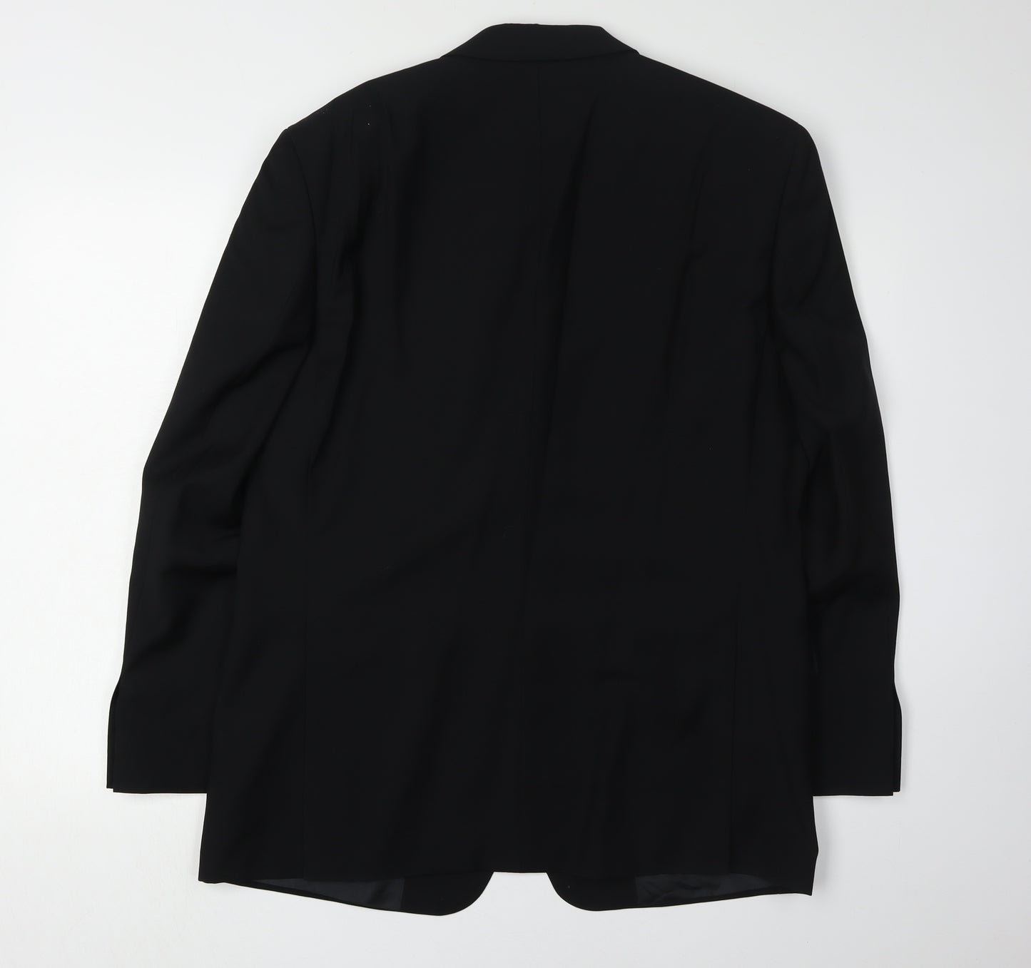 Baumler Men's Black Single Breasted Wool Suit Jacket Size 44