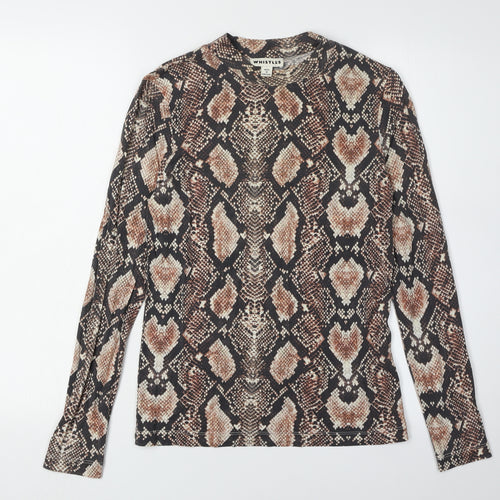 Whistles Women's Multicoloured Jersey Top Size 8