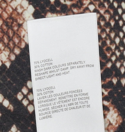 Whistles Women's Multicoloured Jersey Top Size 8