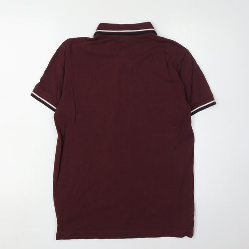 Jack & Jones Men's Red Polo Shirt Size S Short Sleeve