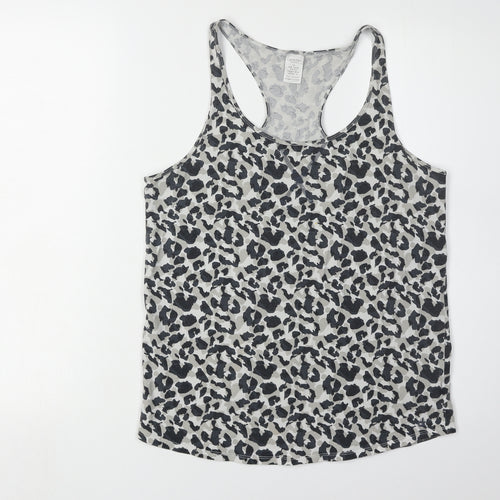 Calvin Klein Women's Grey Leopard Print Tank Camisole M