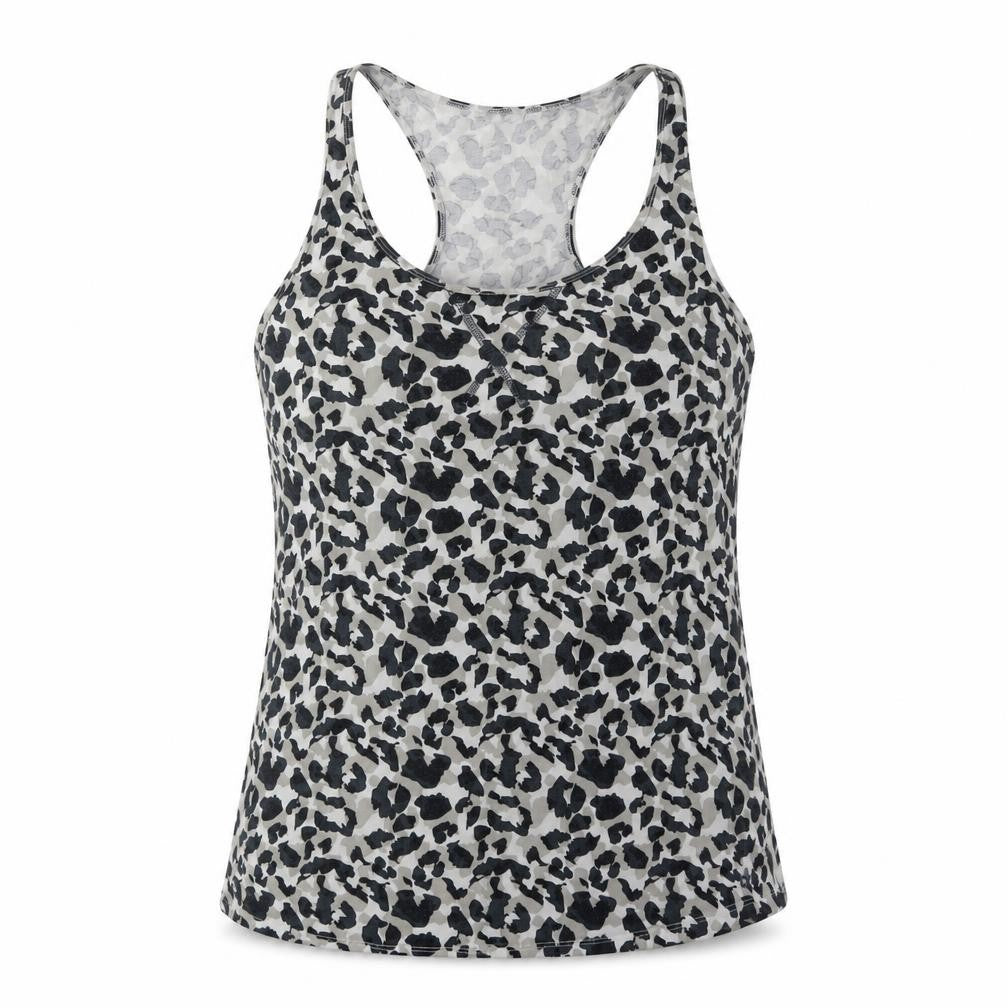 Calvin Klein Women's Grey Leopard Print Tank Camisole M