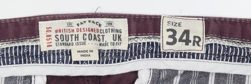 Fat Face Men's Purple Straight Jeans, Size 34, Regular Fit