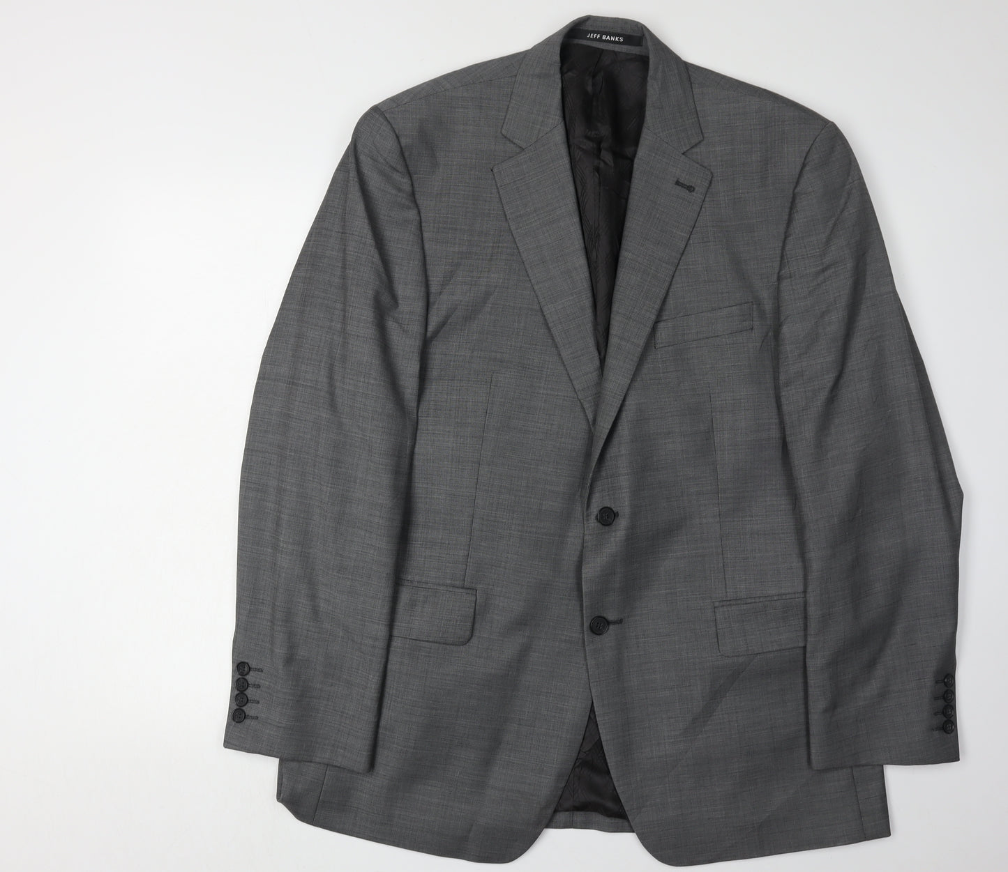 Jeff Banks Men's Grey Blazer 42 Long Classic