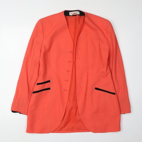 Jacques Vert Women's Orange Blazer, Size 12, Formal Wear