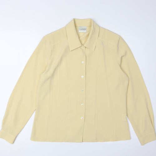 Eastex Women's Beige Button-Up Blouse Size 10