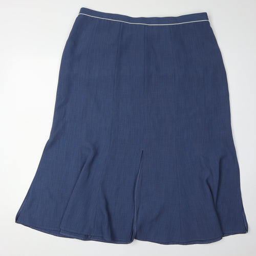 Jacques Vert Women's Blue Long Straight Skirt Size 22