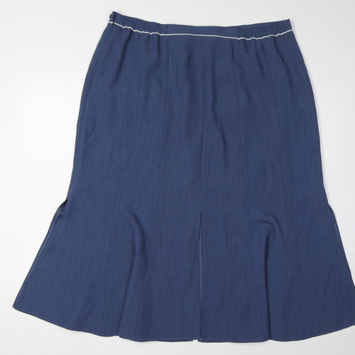 Jacques Vert Women's Blue Long Straight Skirt Size 22