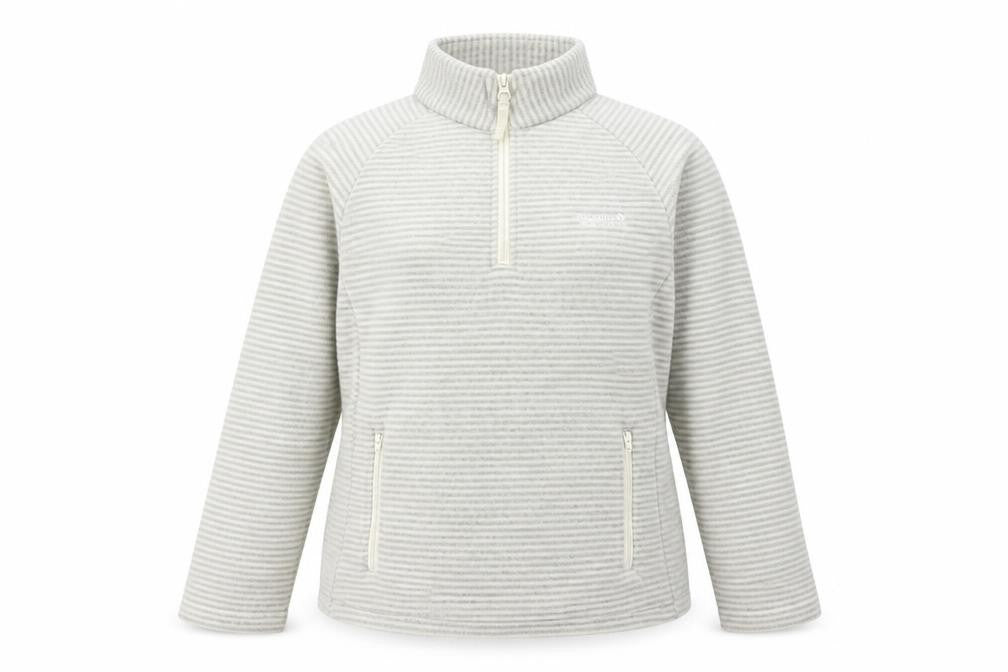Regatta Grey Striped Pullover Sweatshirt - Women's Size 10