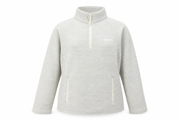 Regatta Grey Striped Pullover Sweatshirt - Women's Size 10