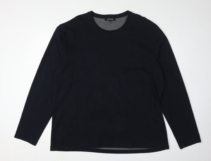 Jaeger Men's Black Crew Neck Pullover Sweatshirt 2XL