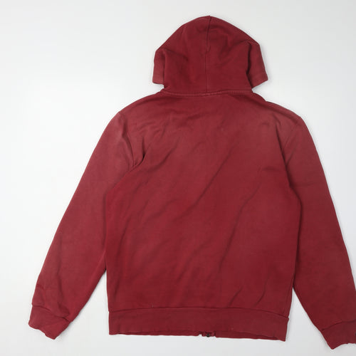 Puma Men's Red Full Zip Hoodie - M, Logo Accent
