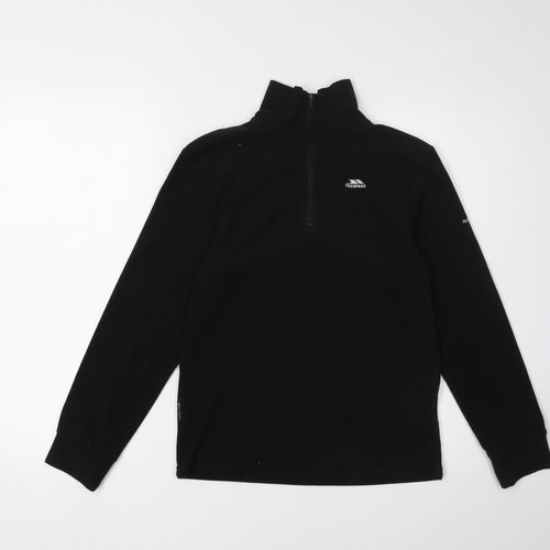 Trespass Boys Black 1/2 Zip Fleece Sweatshirt 11 Years