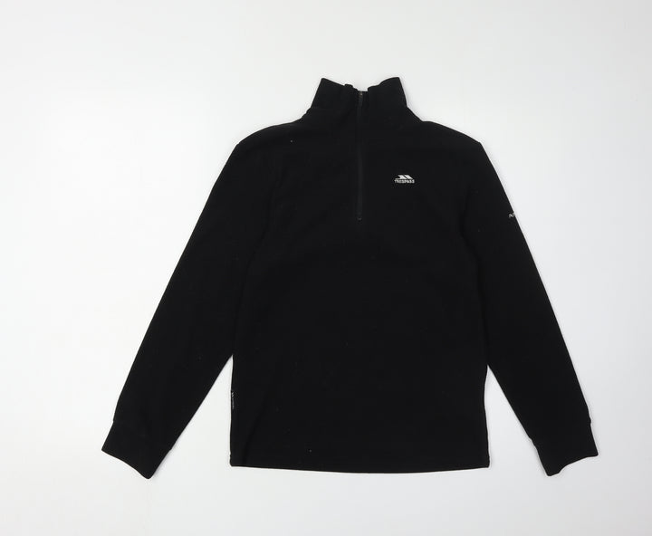 Trespass Boys Black 1/2 Zip Fleece Sweatshirt 11 Years